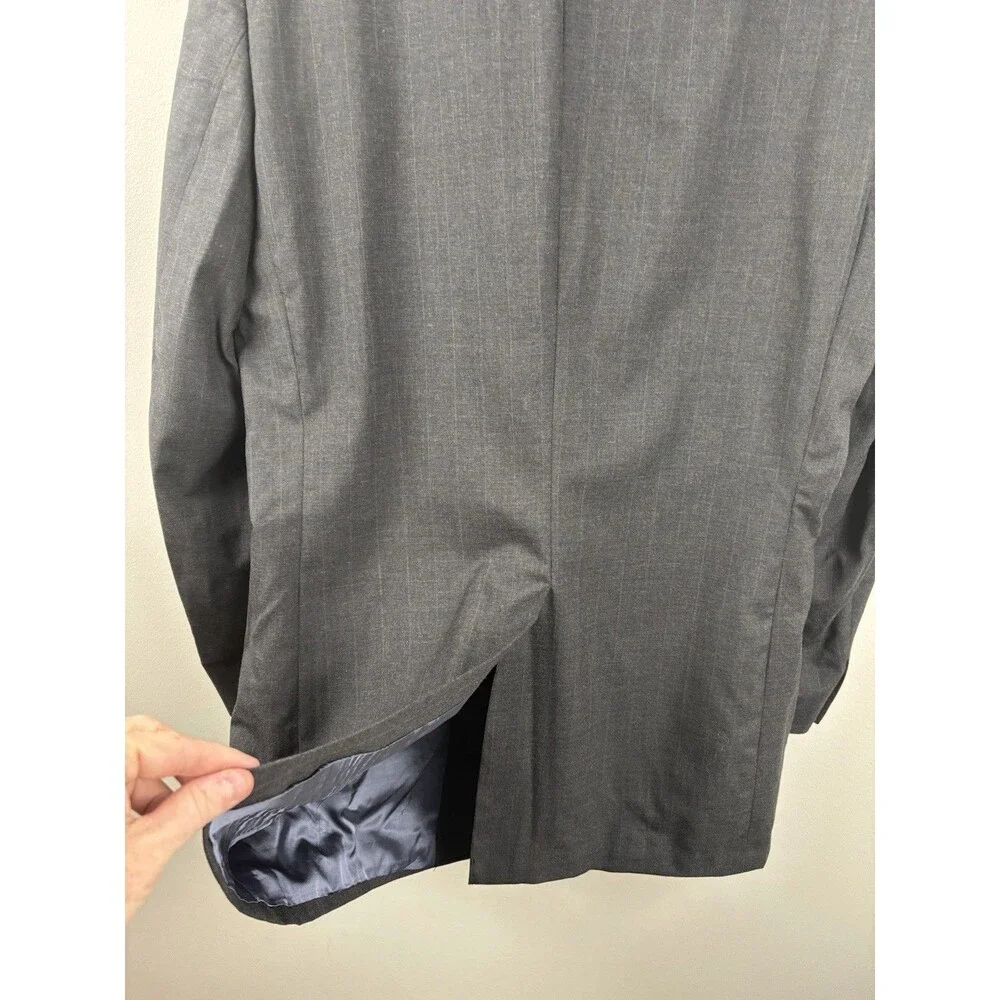 Jos. A. Bank Executive Suit Men's 46L Gray Pinstripe 100% Wool 2-Button